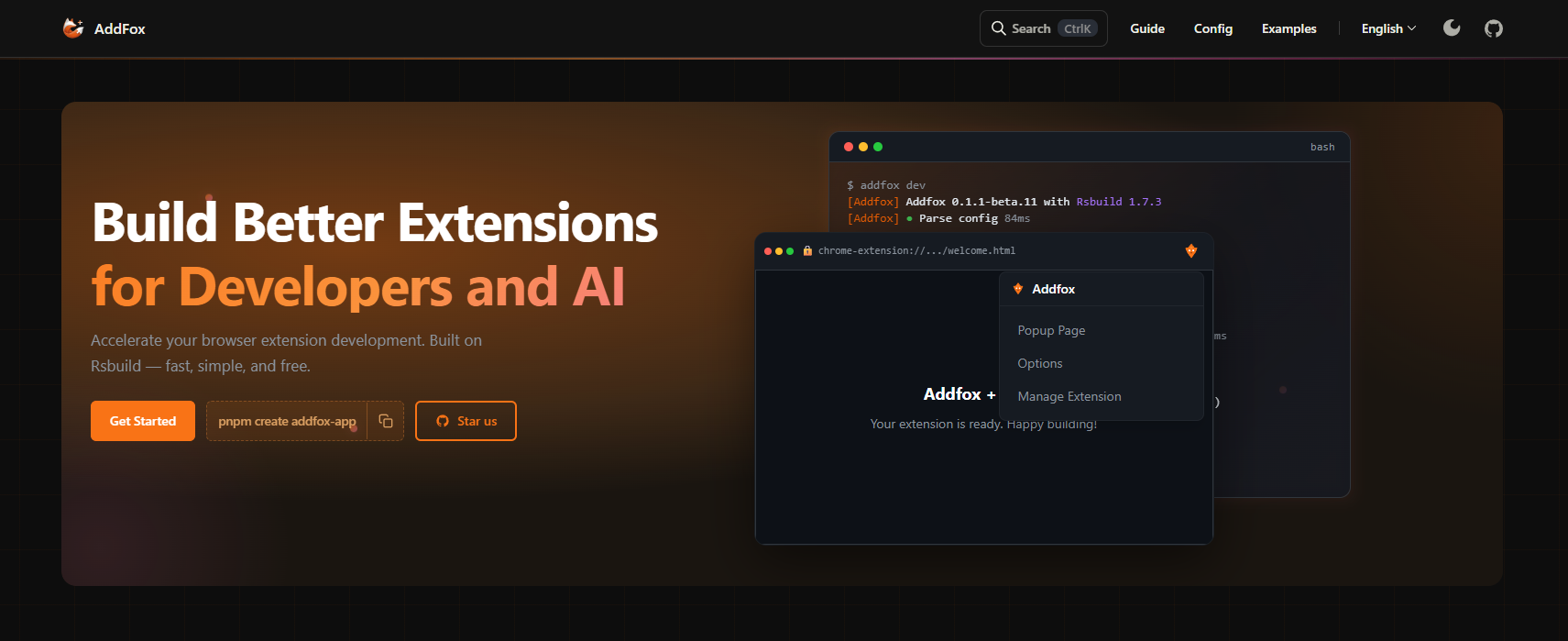 AddFox screenshot - Build Better Browser Extensions for Developers and AI