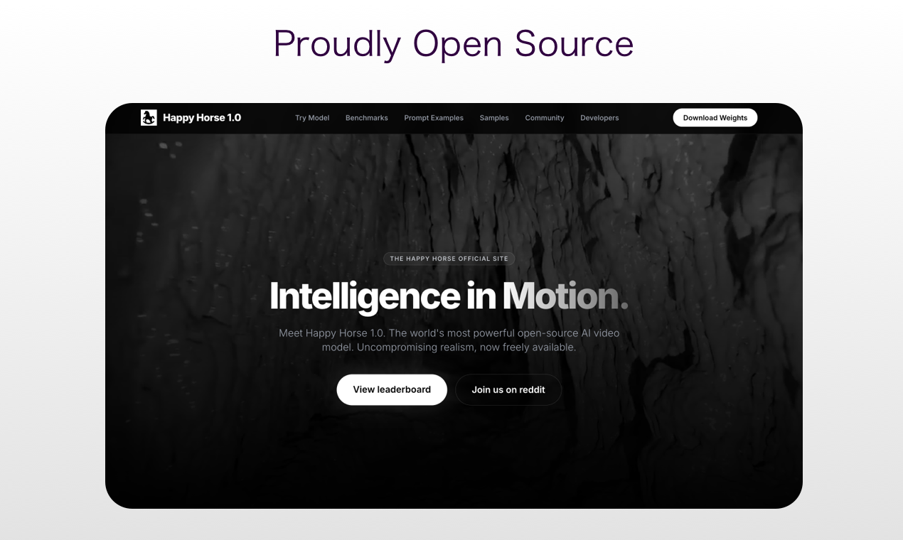 HappyHorse AI | #1 Open-Source Video Generator