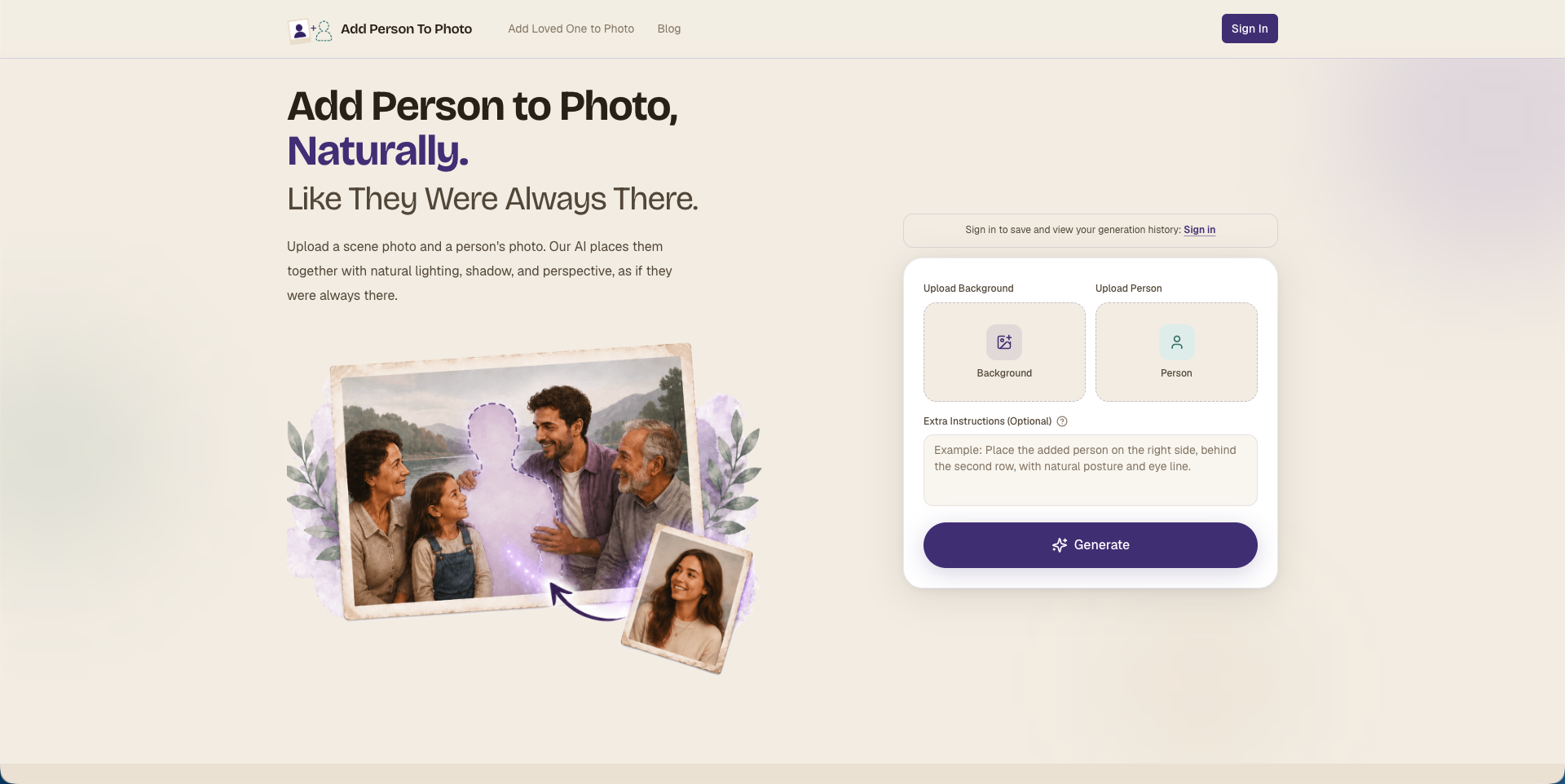 Add Person to Photo