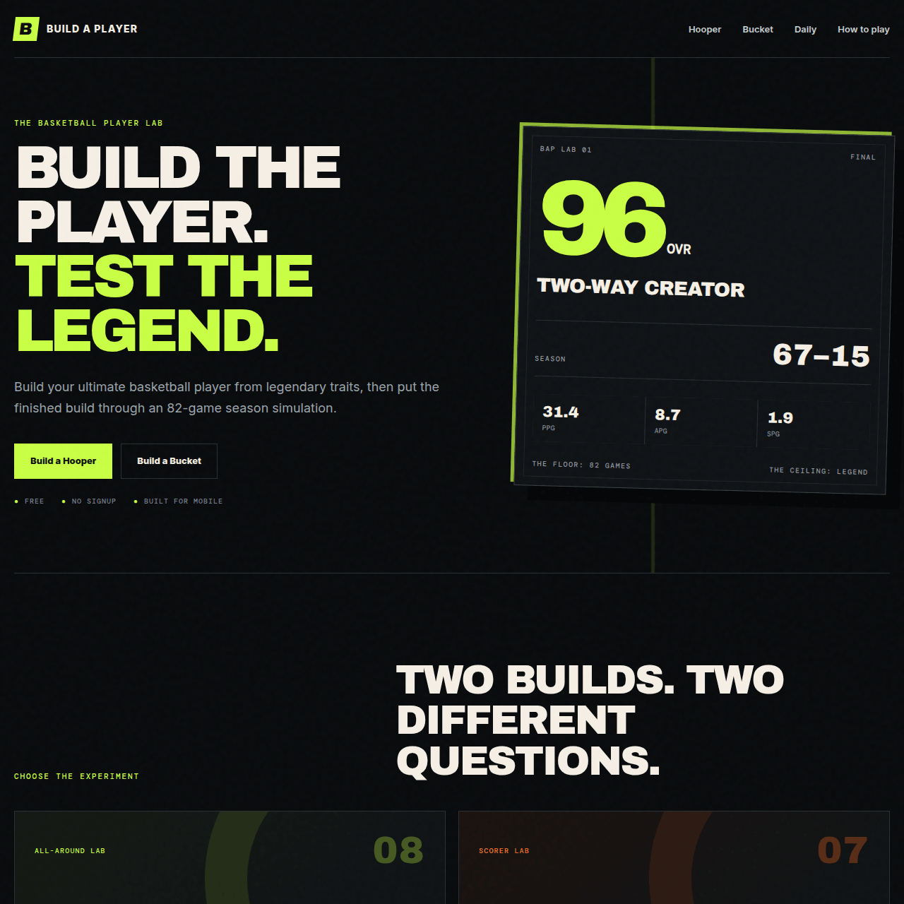 Build A Player