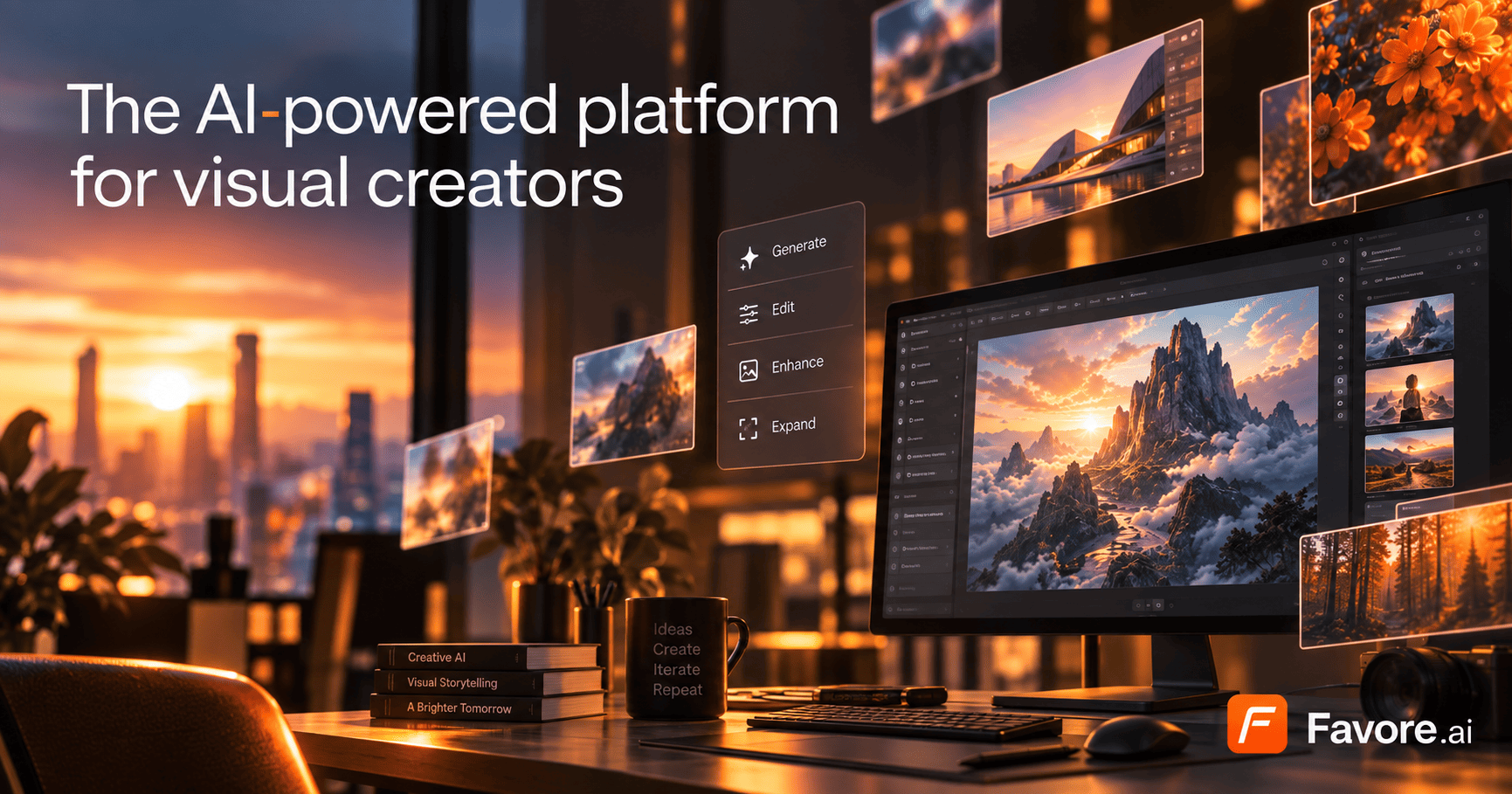 Favore AI screenshot - AI images, videos, and editing in one creative workspace