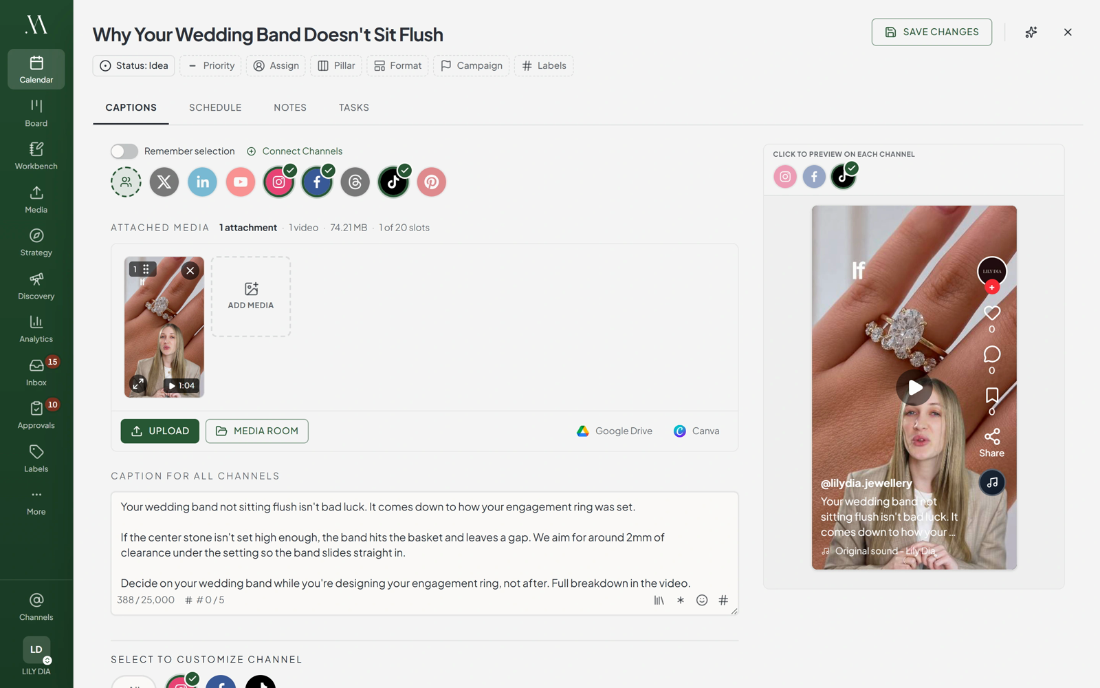 Maeve Social screenshot - The All-in-One Social Media Project Management Platform