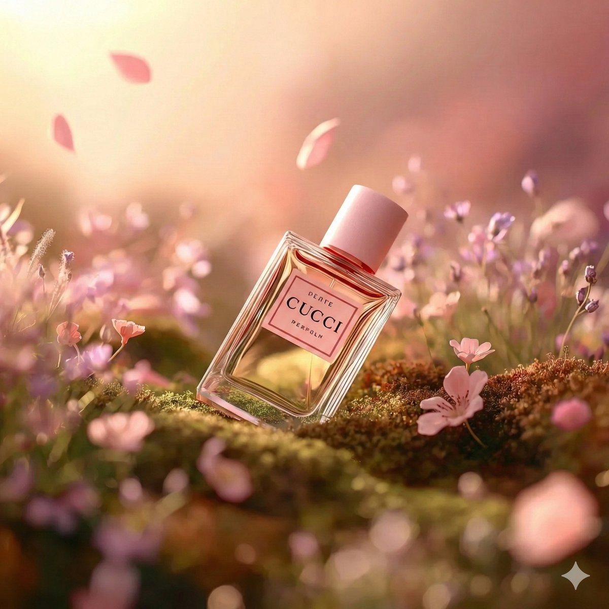 Hyper-realistic luxury perfume product photograph example 2