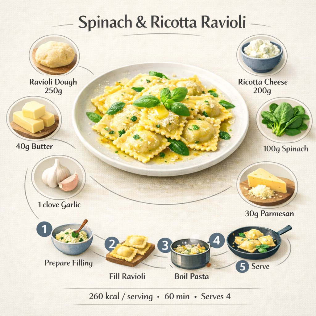 Minimalist modern recipe infographic example 3
